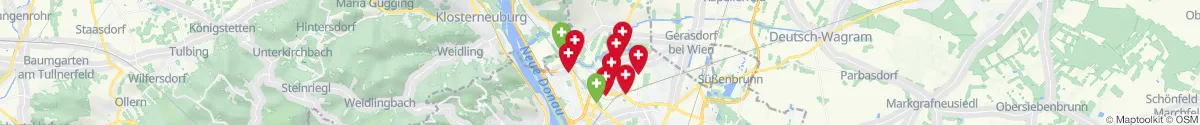 Map view for Pharmacies emergency services nearby Stammersdorf (1210 - Floridsdorf, Wien)